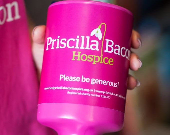 Priscilla Bacon Hospice collection tin